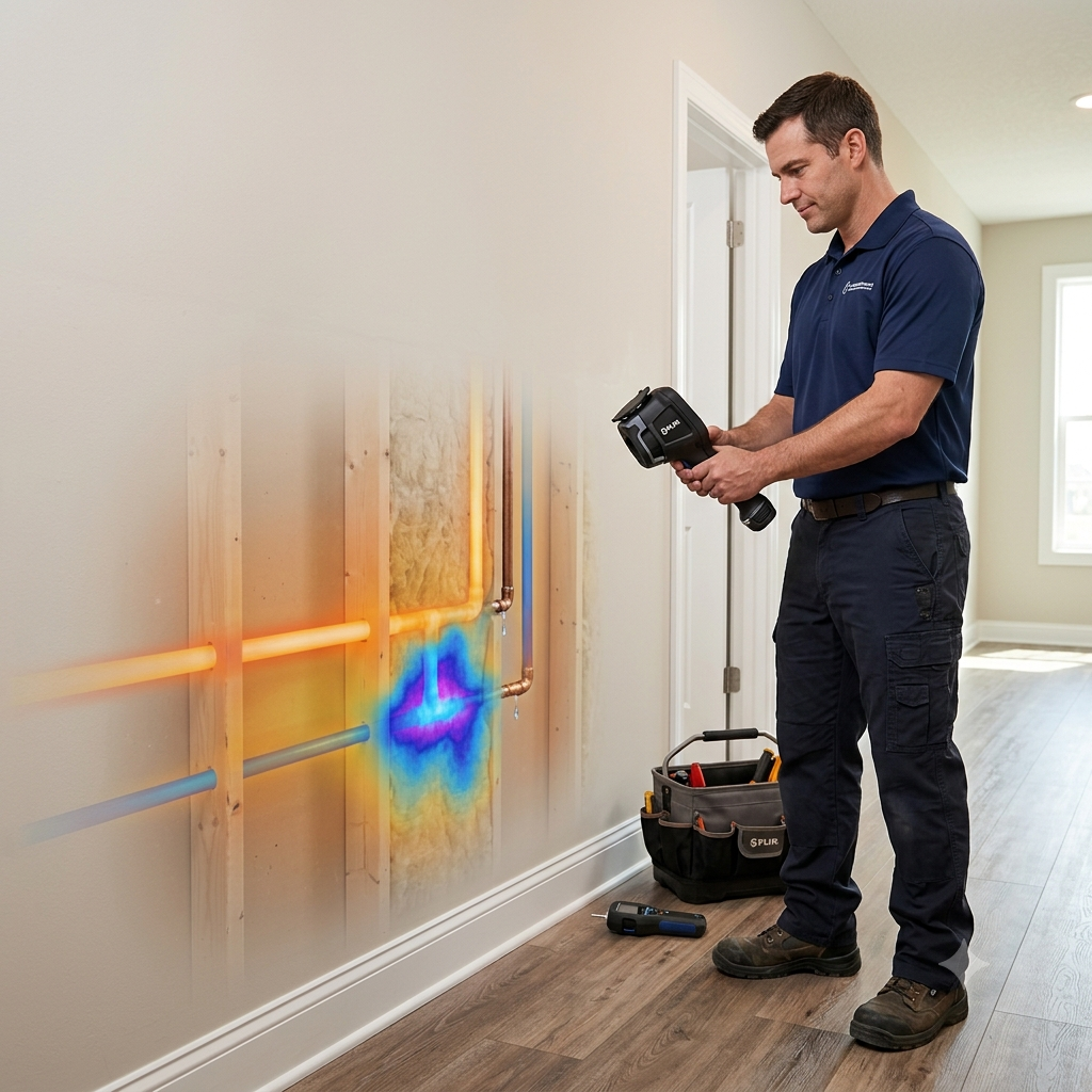 Thermal imaging leak inspection