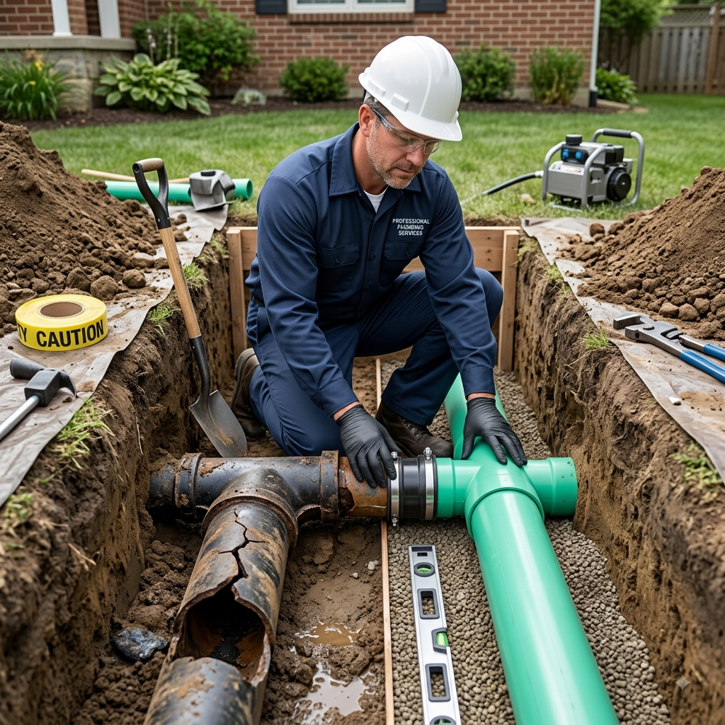 Sewer pipe replacement
