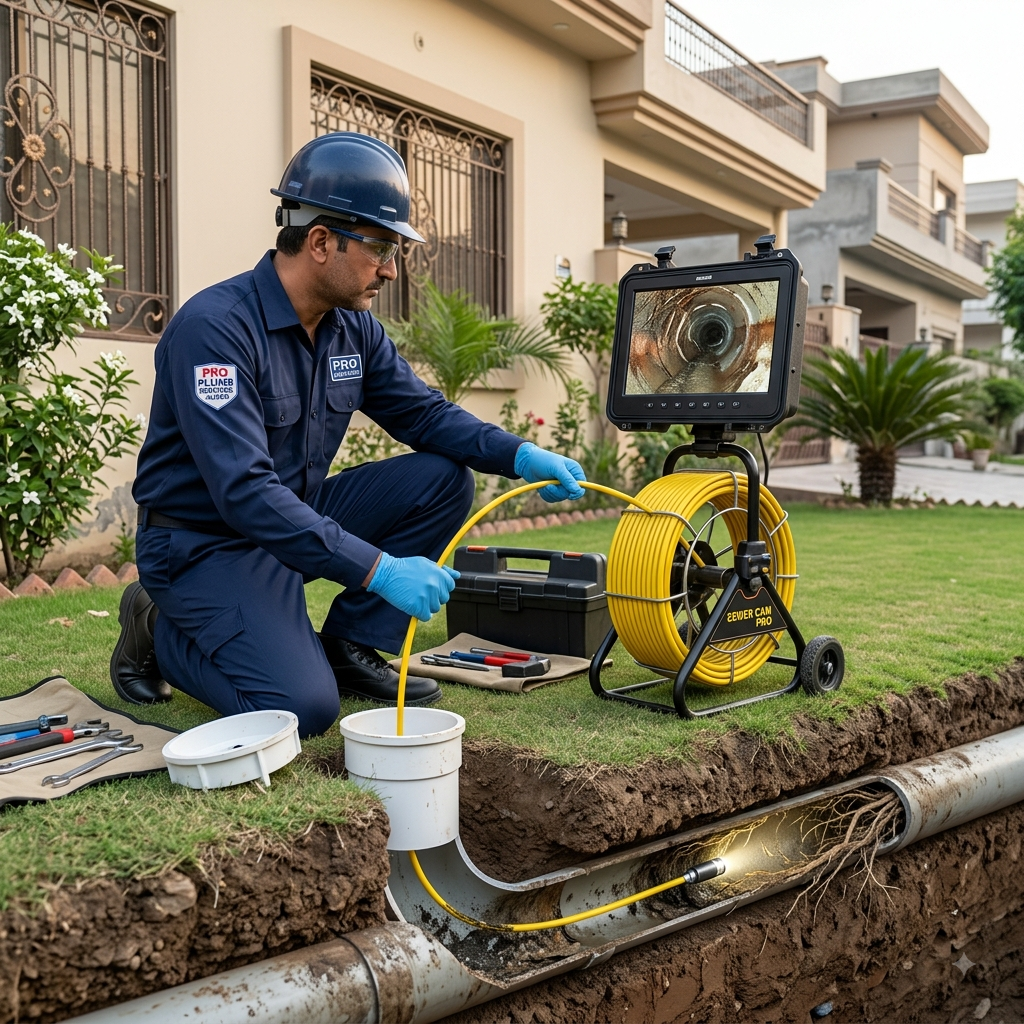 Sewer camera inspection